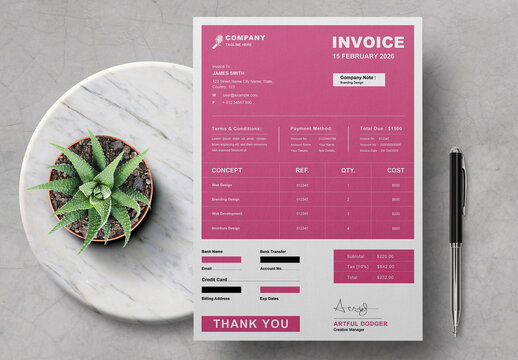 Minimalist Invoice Design
