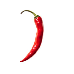 Single chili pepper isolated on Transparent Background. Ai generated 