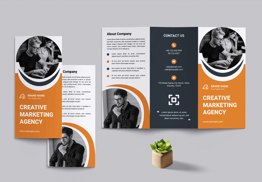 Simple And Elegant Trifold Brochure Layout