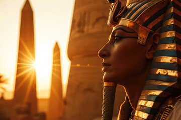 The Pharaoh's Treasure: Exploring the Magnificent Legacy of Tutankhamun, Egypt's Legendary King of the Nile and His Majestic Realm. - obrazy, fototapety, plakaty