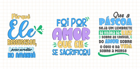 Set of phrases for Easter in Brazilian Portuguese