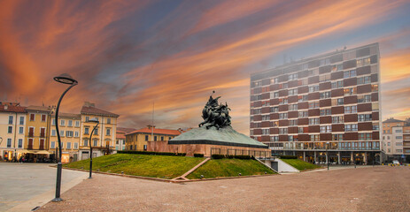 Ai Caduti  Monument view in Monza City.