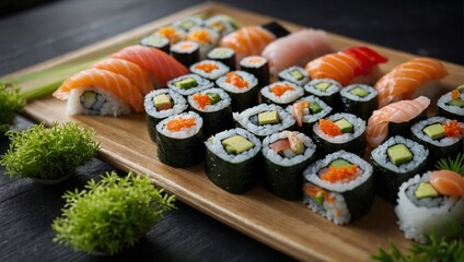 sushi on a plate