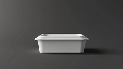 Fototapeta na wymiar white plastic container mock up isolated on black background