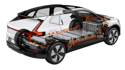 Cutaway View of Modern Electric Vehicle Architecture