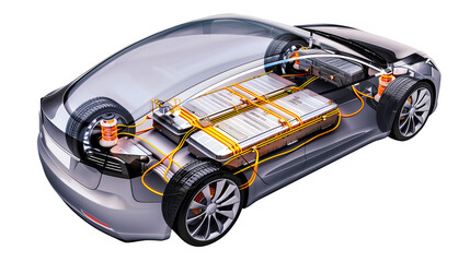 Cutaway View of Modern Electric Vehicle Architecture