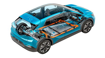 Cutaway View of Modern Electric Vehicle Architecture