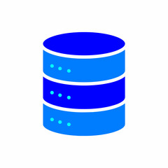Icon data, stack of blue barrels, vector
