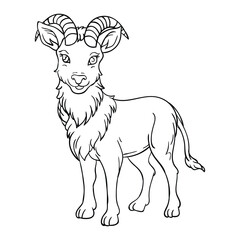 Hand Drawing style of sheep vector. It os suitable for animal icon, sign or symbol.
