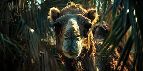 Majestic Camel.A Portrait of Desert Survival - obrazy, fototapety, plakaty