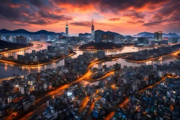 Fotobehang view of the city © farzana