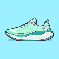 shoe sneaker vector illustration in cartoon vector art style