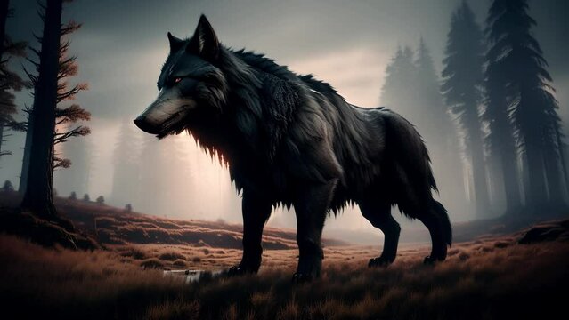 Wolf fantasy 4K motion