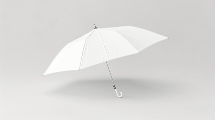 white umbrella mock up isolated on white background