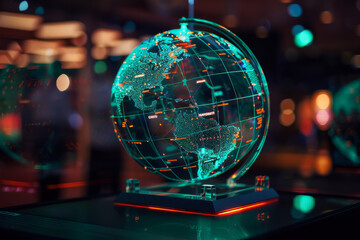 Fototapeta premium A glowing globe