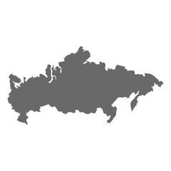 Grey map of Russia