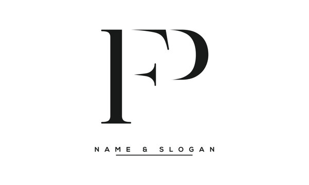 FP,  PF, F,  P  Abstract  Letters Logo Monogram