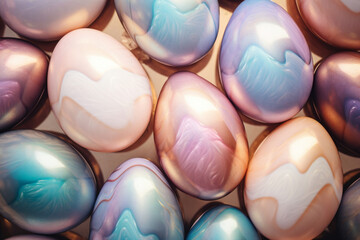 Decorative colorful easter eggs as abstract background