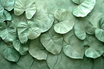Broad and heart-shaped leaves enveloping the captivating metamorphosis journey