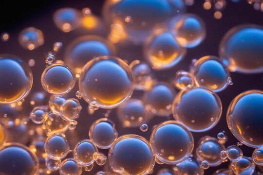abstract background with bubbles. Bubbles in water close-up. Abstract colorful background.