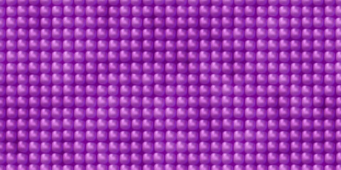 Fototapeta premium Bright purple yoga mat texture. Realistic pattern of carpet for gym, aerobics and pilates exercises. Top view on soft eva polymer material. Vector illustration with gradient mesh and blending modes.
