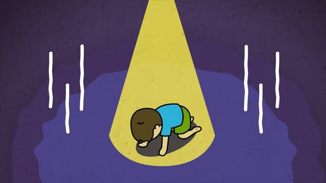 男性フリーターの絶望のイメージカット4種セット（ガーン・ショック・不採用・文字なし）