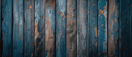 A weathered wooden wall with peeling paint, showcasing a unique texture and rustic charm. The peeling paint adds character to the surface, giving it a distressed appearance.