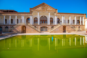 Reflection of Qajar Museum, House of Amir Nezam Garrous, Tabriz, Iran