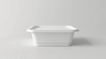 Fototapeta na wymiar white plastic container mock up isolated on white background