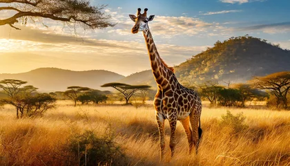Gordijnen giraffe in the savannah © SEIJI211