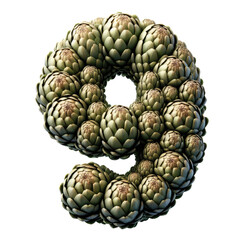 Fototapeta premium Isolated 3D Number on a Clear PNG Canvas Generative AI