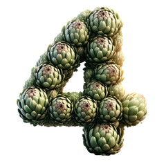 Obraz premium Isolated 3D Number on a Clear PNG Canvas Generative AI