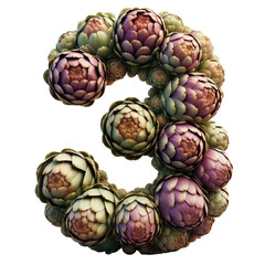 Obraz premium Isolated 3D Number on a Clear PNG Canvas Generative AI