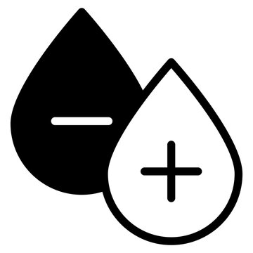 recommend clip art: blood rh positie and negative icon