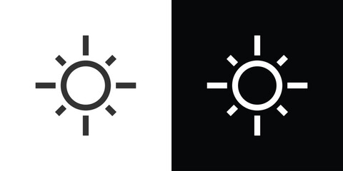 Brightness icon on black and white