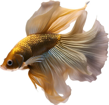 Siam betta fish, Watercolor painting of Siam betta fish.