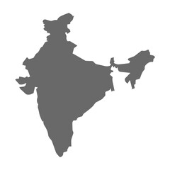 High detailed vector map - India