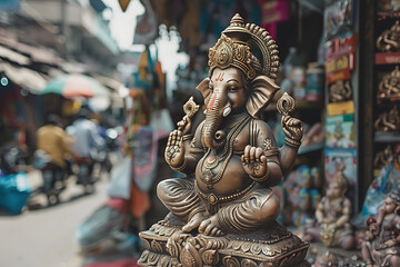 Fototapeta na wymiar the Indian god Ganesha 