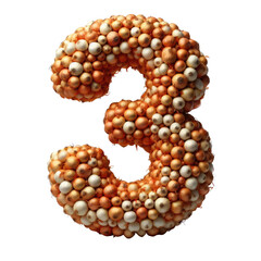 Obraz premium Isolated 3D Number on a Clear PNG Canvas Generative AI