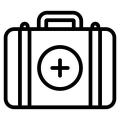 first aid kit medicals care icon
