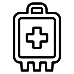 Obraz premium Blood Transfusion Bag Icon