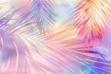 Obraz premium An abstract nature leaves background with palm textures in soothing colors, suitable for a serene summer background or a tranquil nature wallpaper..