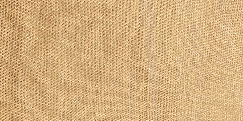 Burlap texture background. Burlap bag material. Design element. Sacking and bagging pattern. Top view.