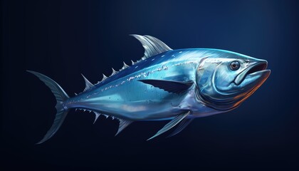 Fototapeta premium Thunnus is a type of fish lives in the ocean