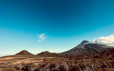 Pouakai ranges and Mt Taranaki, Egmont National park, New Zealand