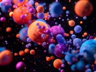 Obraz na płótnie Canvas Abstract background of colored balls