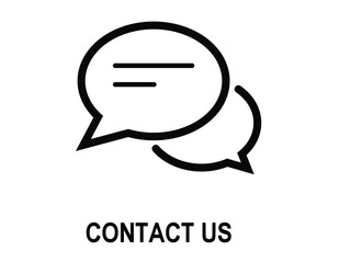 Contact us icon or logo in modern line style. High quality black outline pictogram for web site design and mobile apps. Vector illustration on a white background.