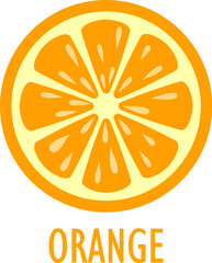 Orange slice vector icon - 748024987