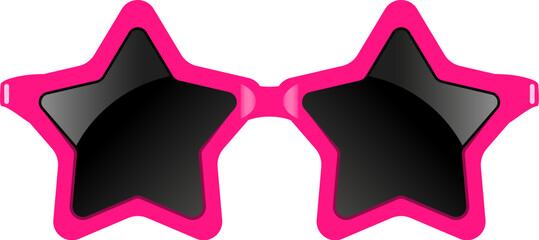 Star shaped pink fancy glasses - 748024996