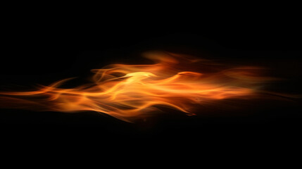 Blurred fire flame texture on black background